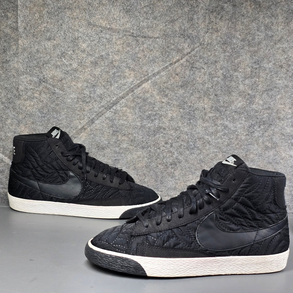Nike Blazer Mid Quilted Black Sneakers Casual Shoes Womens‎ Size 8